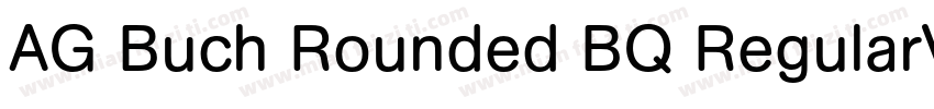 AG Buch Rounded BQ RegularVersion 0字体转换